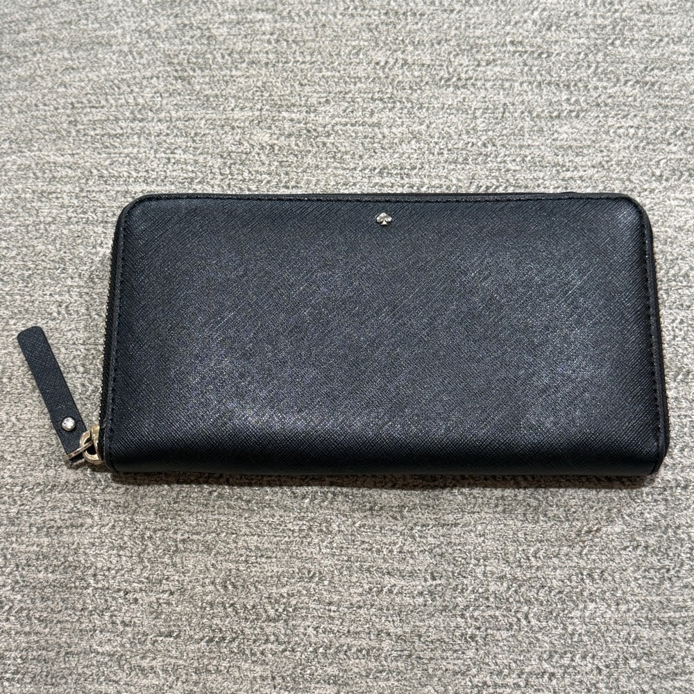 Kate Spade Black Zip-Around Wallet